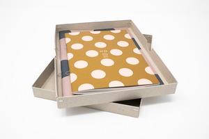 no24 box // Two dotted notebooks