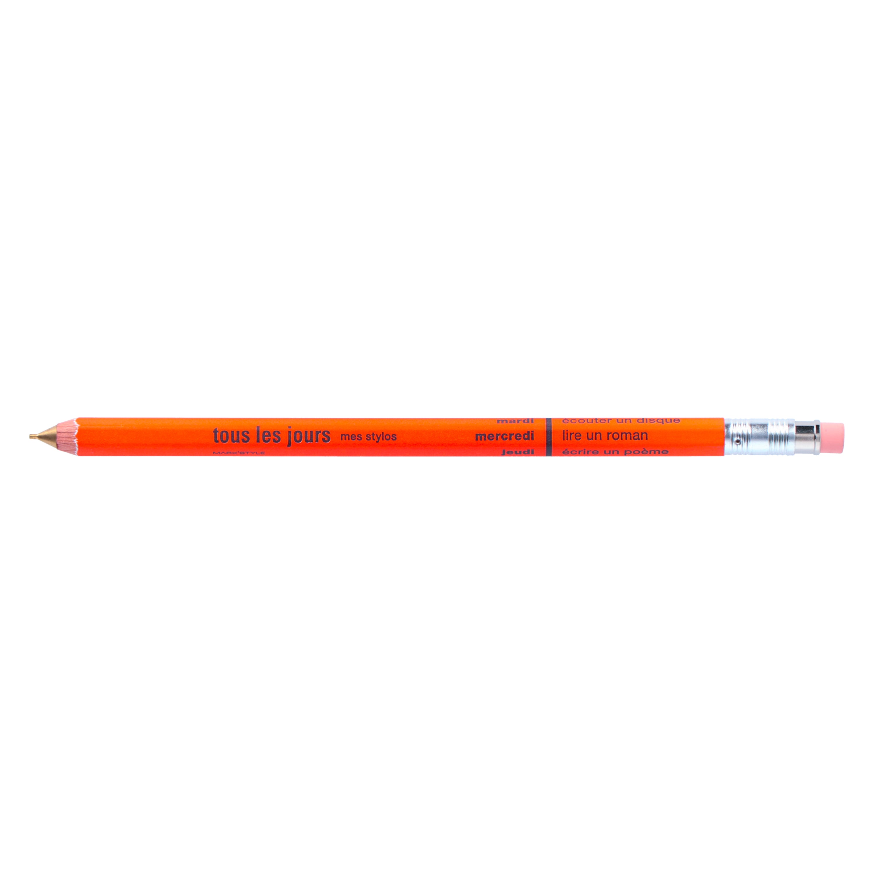 DAY Mechanical Pencil with Eraser / Orange