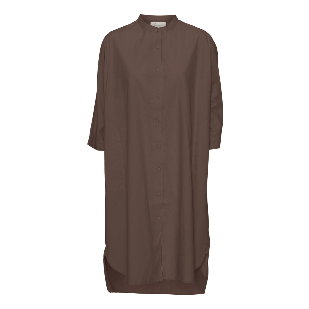 FRAU // Seoul Shirt Dress Long // Coffee Brown