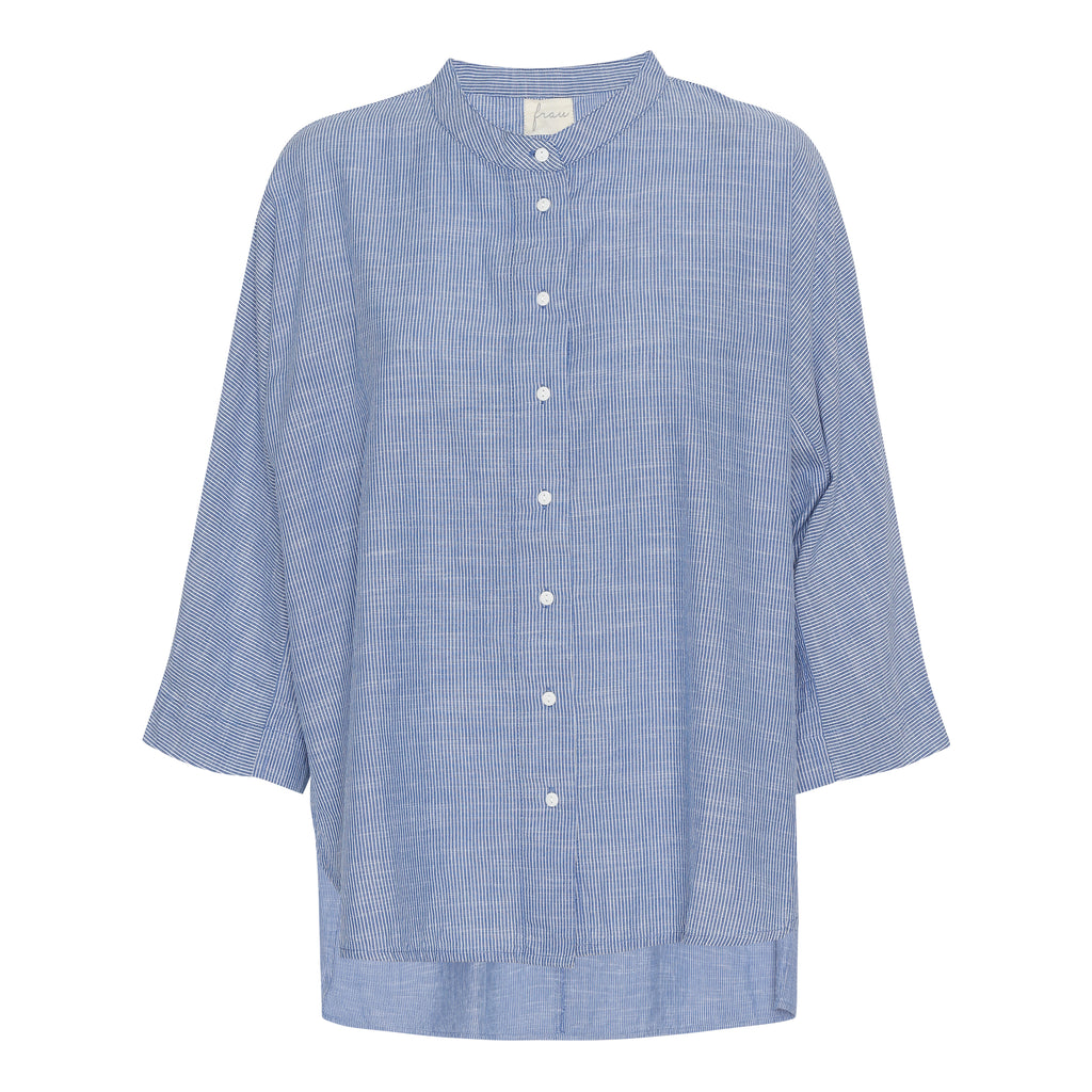 FRAU // Seoul Shirt Short // Blue Strip