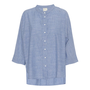 FRAU // Seoul Shirt Short // Blue Strip