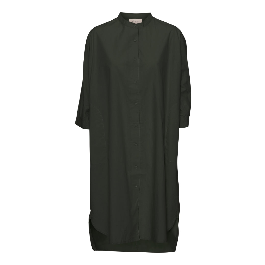 FRAU // Seoul Shirt Dress Long // Dark Mos Green