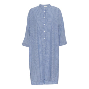 FRAU // Seoul Shirt Dress Long // Blue Striped