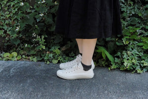 Nishiguchi // Linen Cotton Anklet  // Charcoal