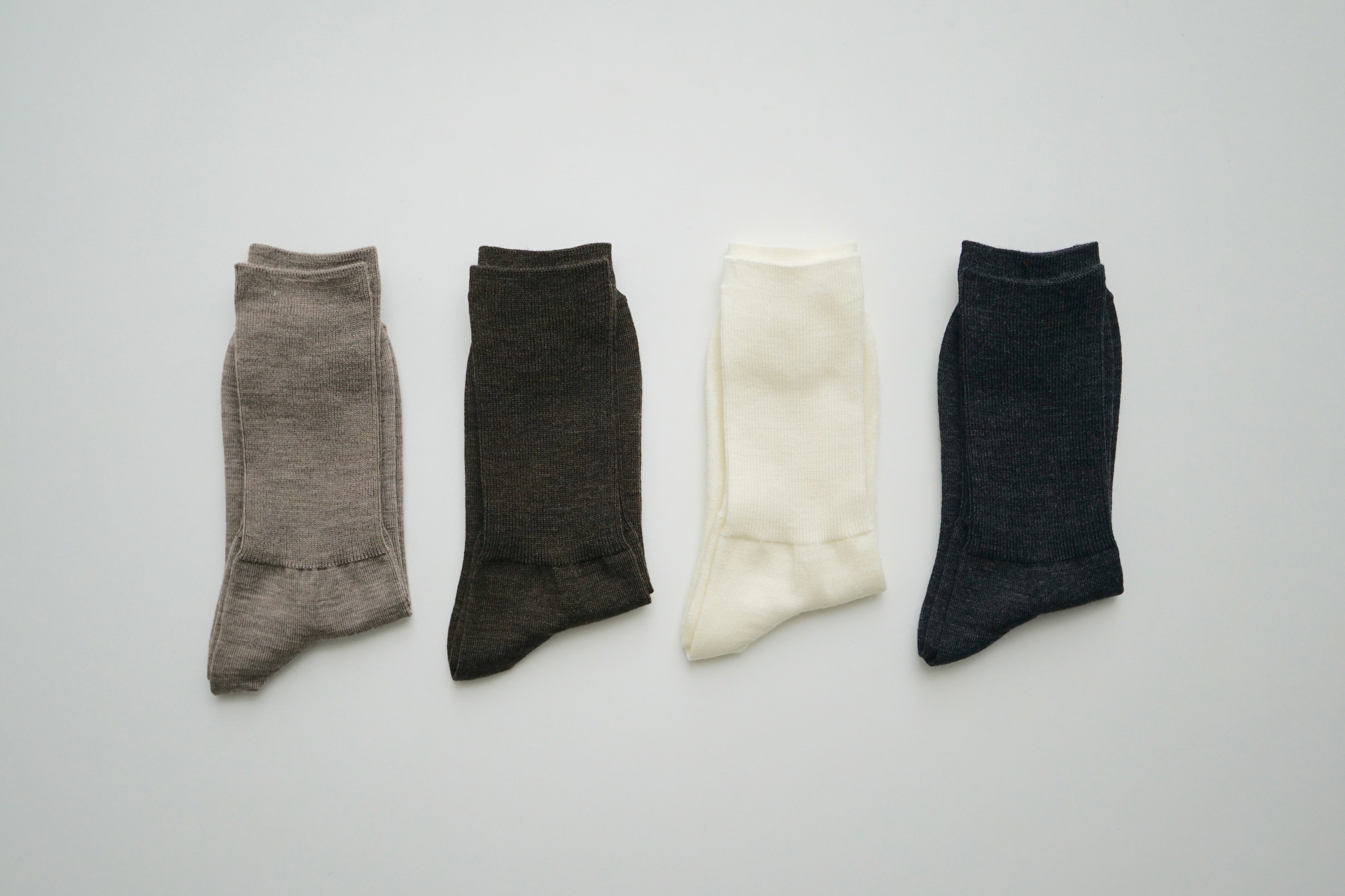 Hakne // Merino Wool Ribbed Socks // Oatmeal