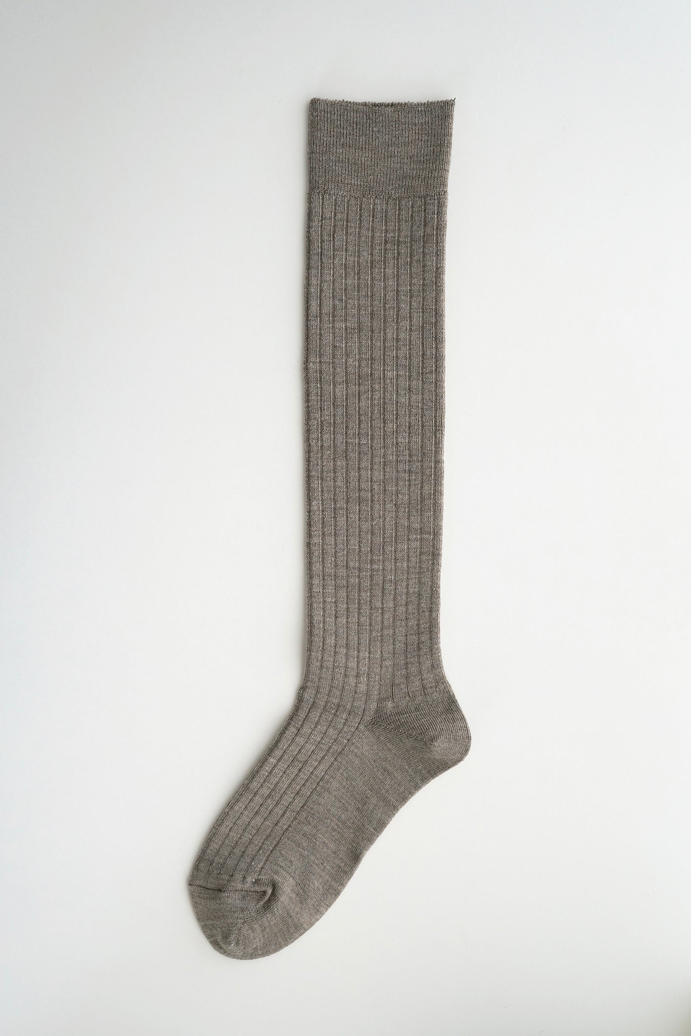 Hakne // Merino Wool Ribbed High Socks // Oatmeal