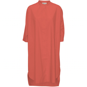 FRAU // Seoul Shirt Dress Long // Hot Coral