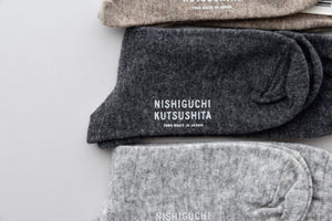 Nishiguchi // Praha Cashmere Wool Socks // Charcoal