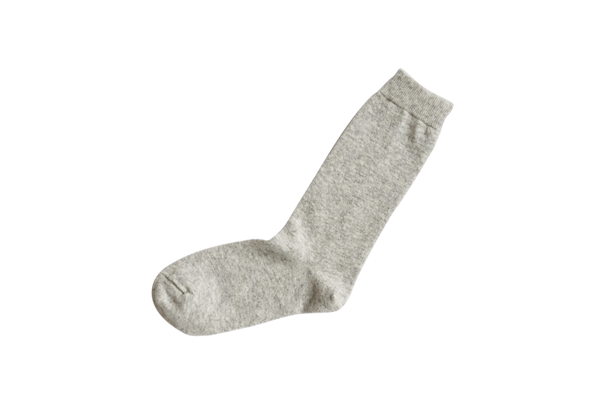 Nishiguchi // Praha Cashmere Wool Socks // Light Gray