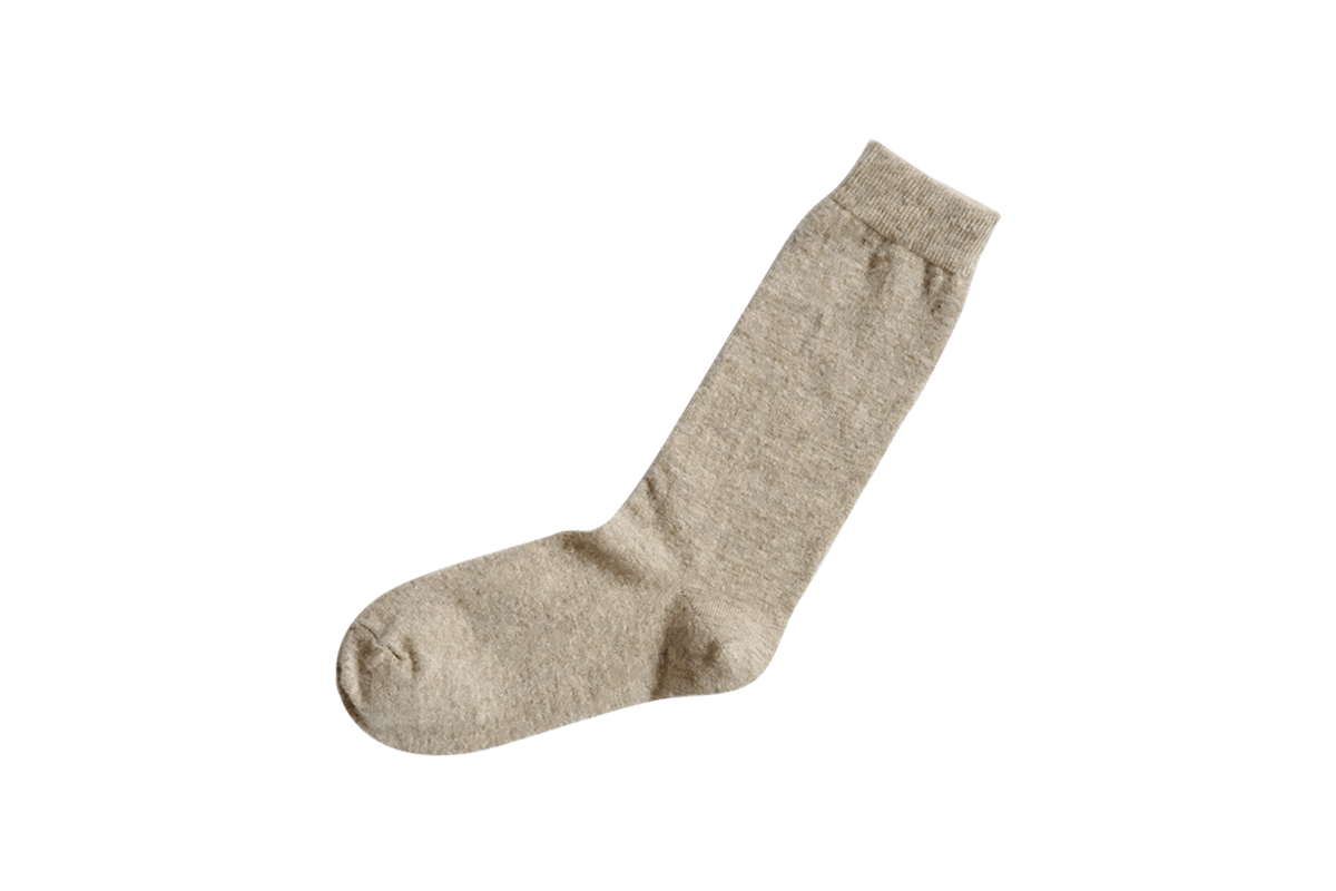 Nishiguchi // Praha Cashmere Wool Socks // Beige
