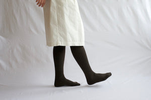Nishiguchi // Praha Merino Wool High Socks // Chocolate
